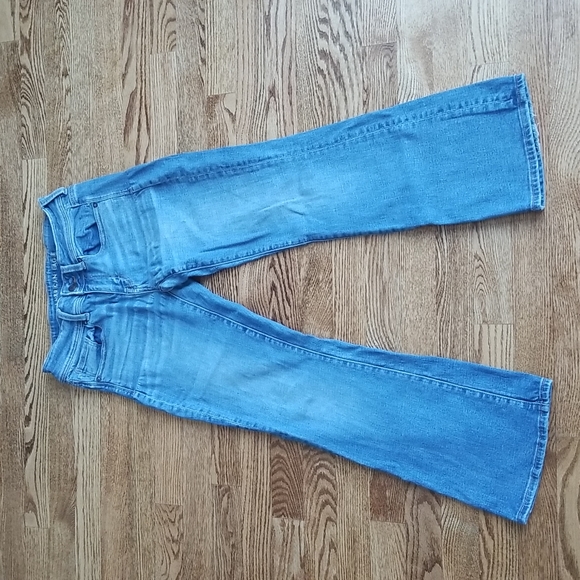 (4) American Eagle Light Wash Stretch Kick Boot Extra Shorts Jeans - Picture 2 of 12